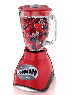 Licuadora Oster de 10 v color roja
