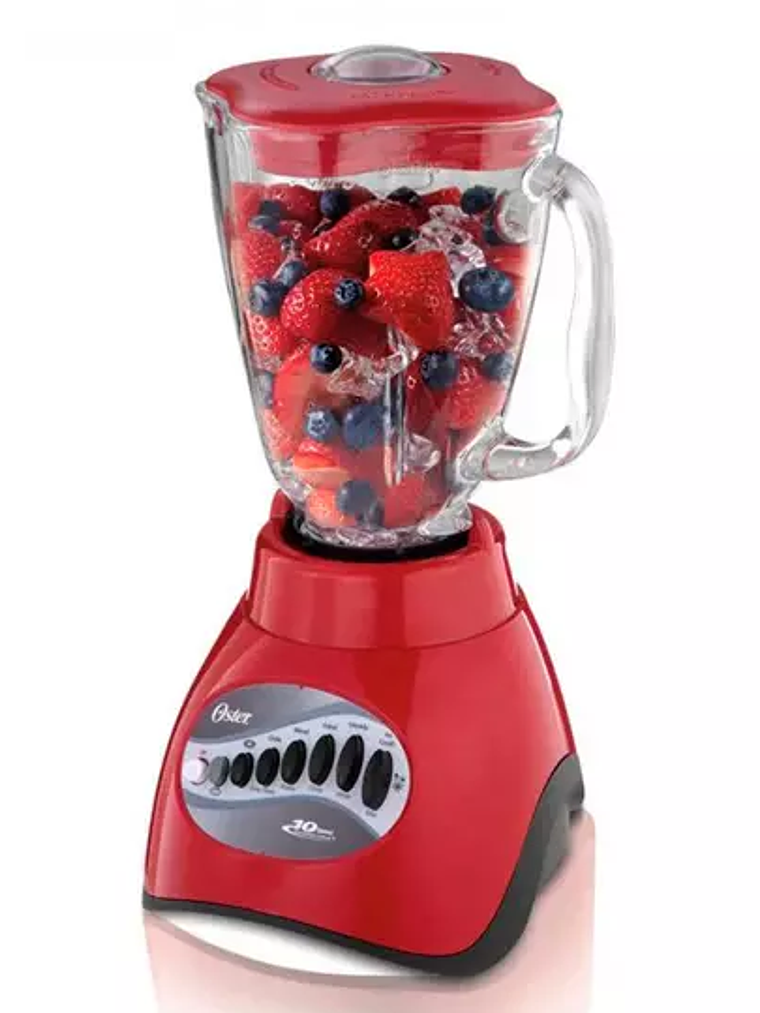 Licuadora Oster de 10 v color roja 1