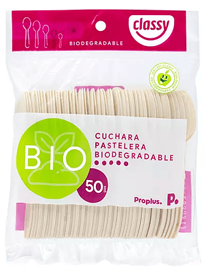 Cuchara biodegradable classy con 50 pzas