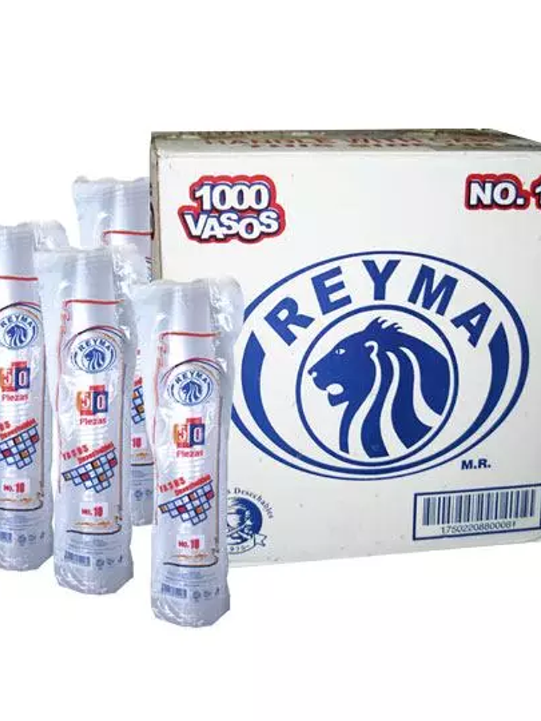 Vaso de plástico REYMA no.10 caja con 10 1