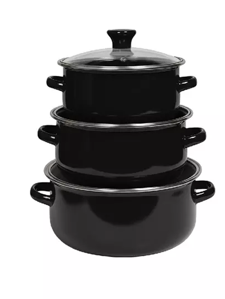 Juego De 3 Ollas BETEAVON De Peltre Con 1