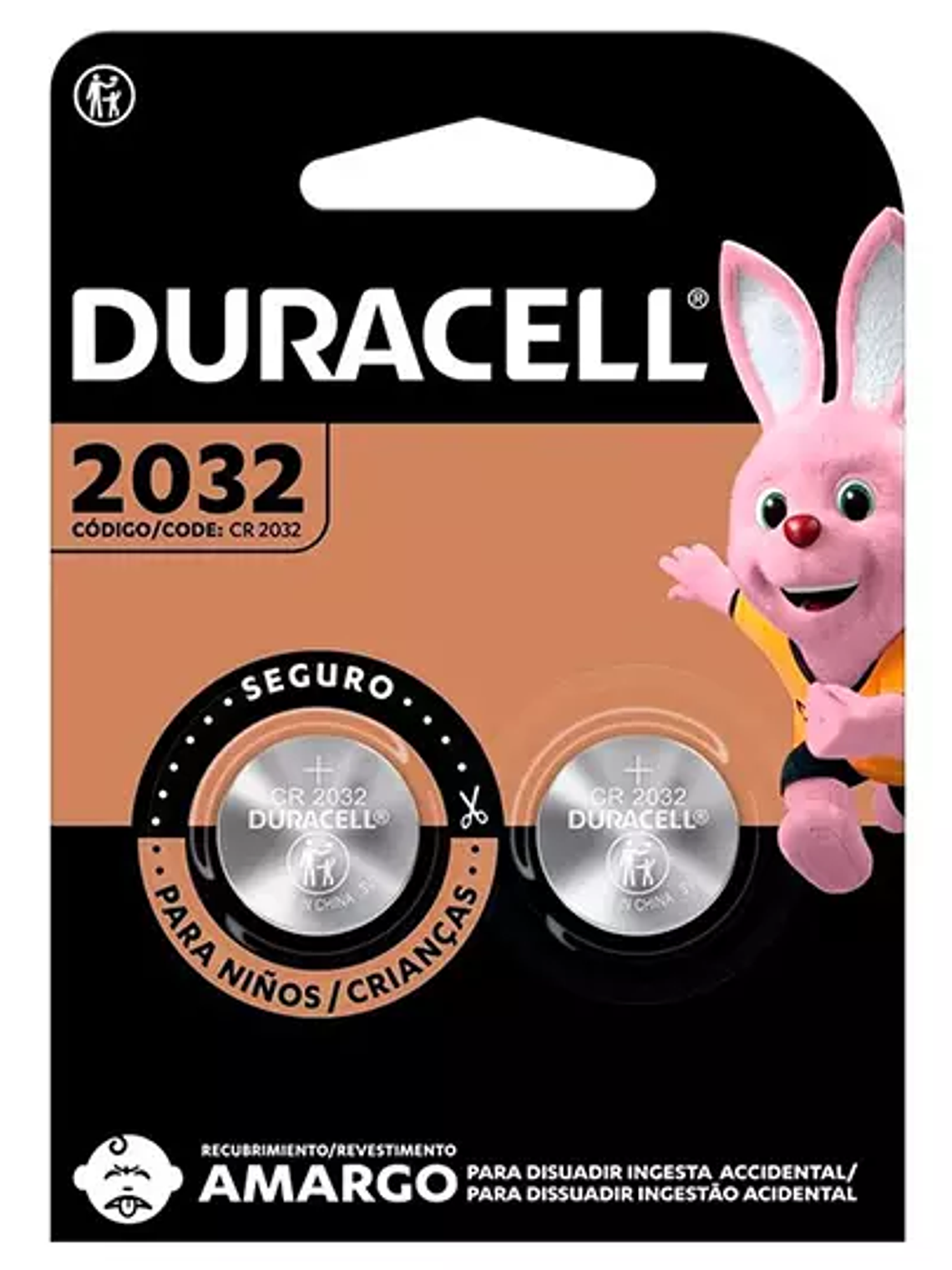 Pila de litio modelo 2032, blíster de 2 1