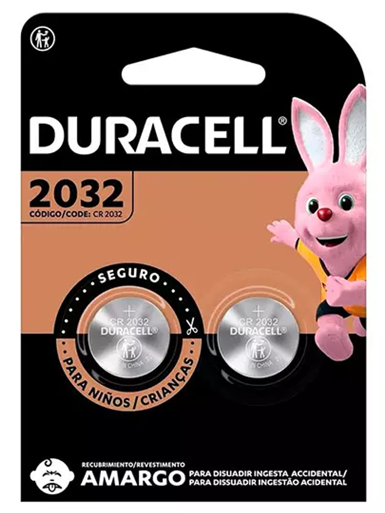 Pila de litio modelo 2032, blíster de 2 1