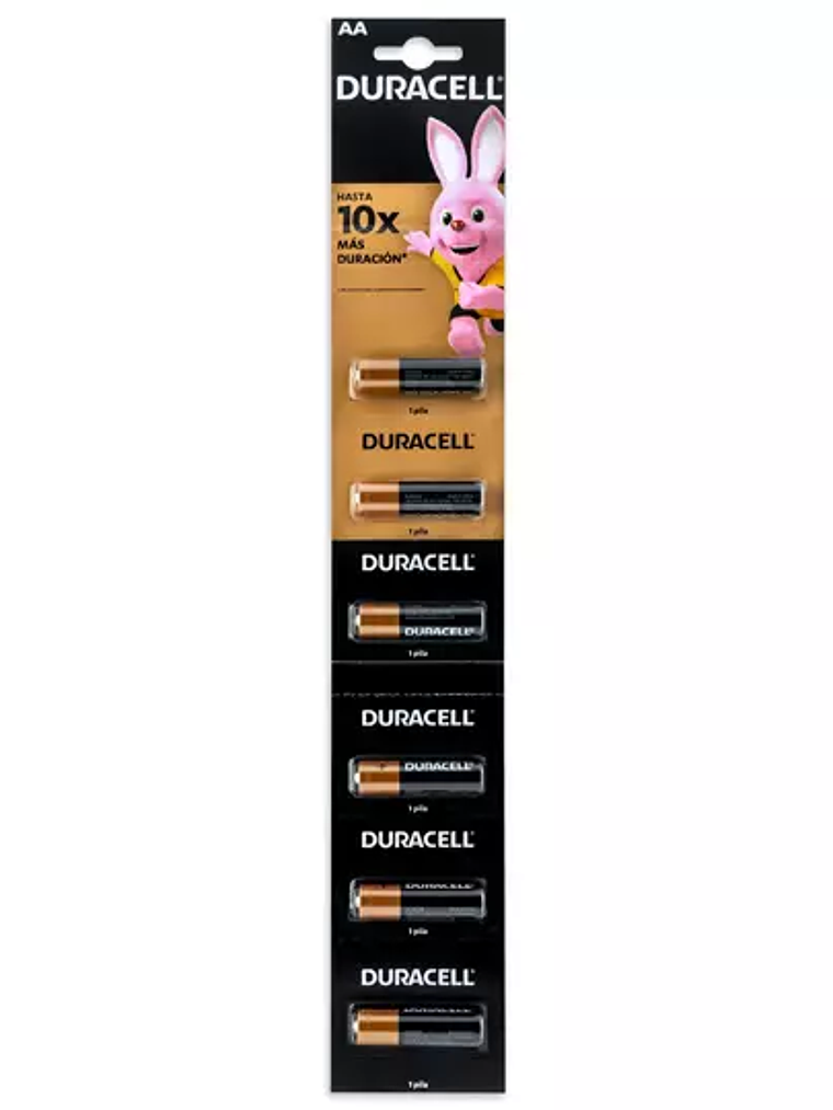 Pila alcalina Duracell AA blíster con 6 1