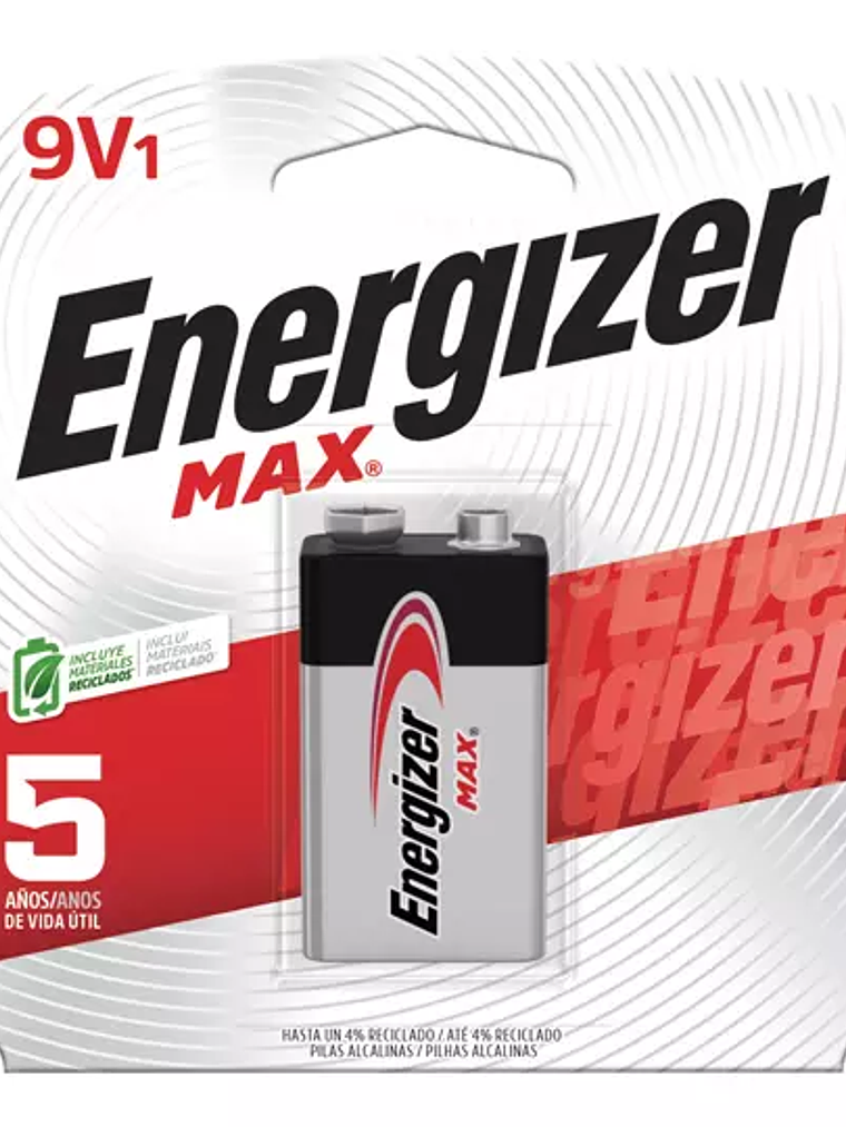 Pila Alcalina Energizer 9 v blíster de 1 1