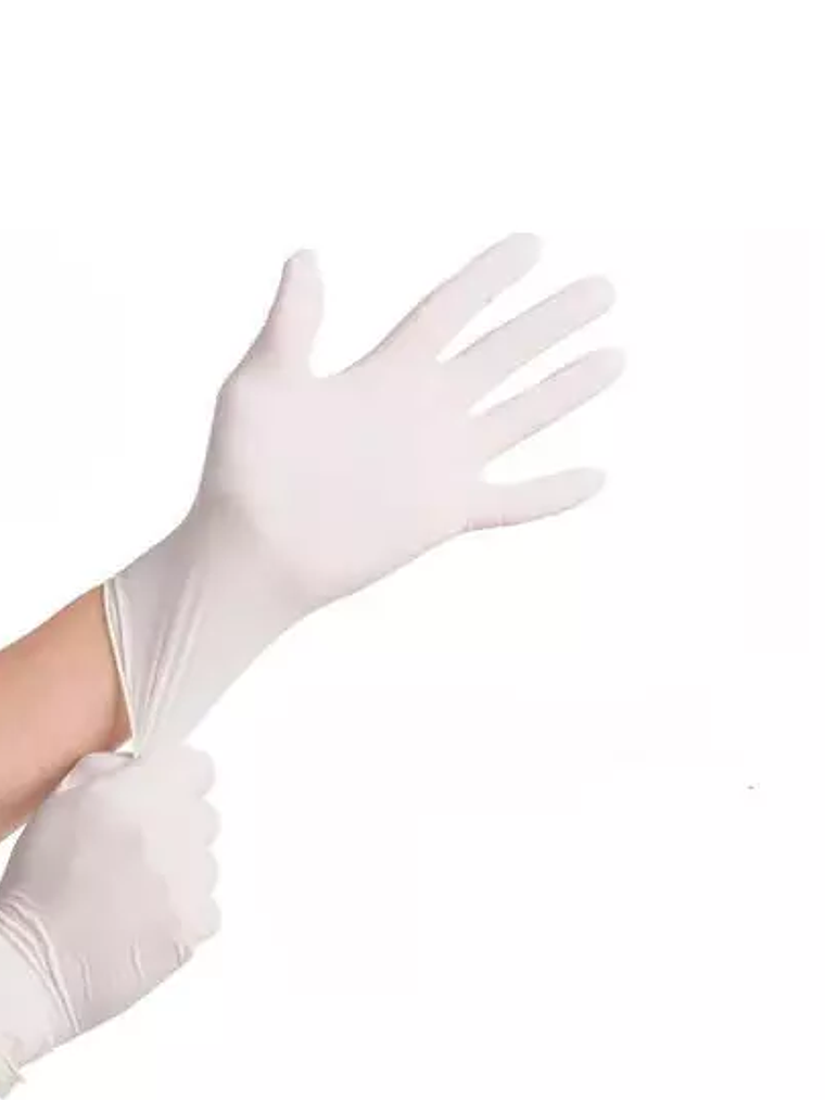 Guante de látex talla grande color blanc 1