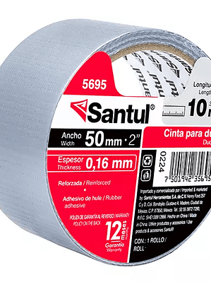 Cinta adhesiva santul para ducto 10 m