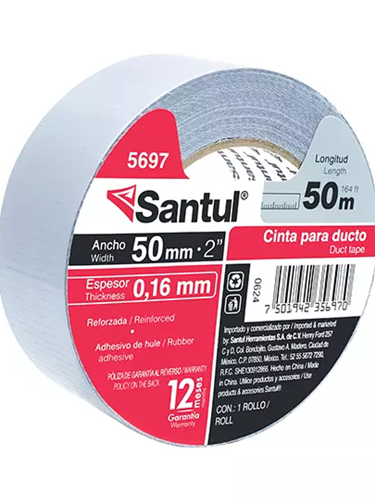 Cinta adhesiva santul para ducto 50 m 1