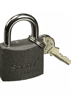 Candado de hierro santul de 38mm.  más 2