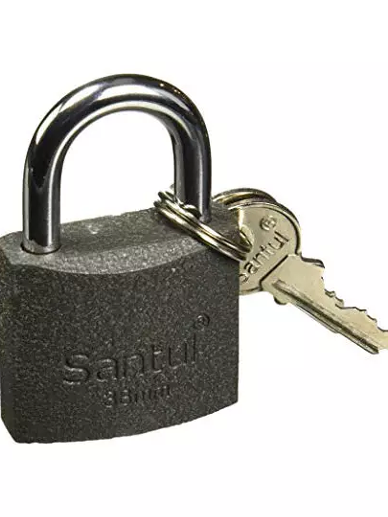 Candado de hierro santul de 38mm.  más 2 1