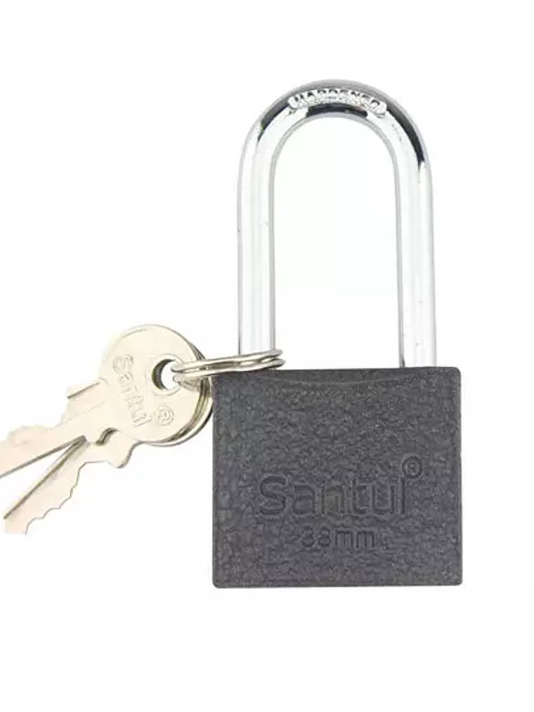 Candado de hierro santul de 38mm.  más 2 1