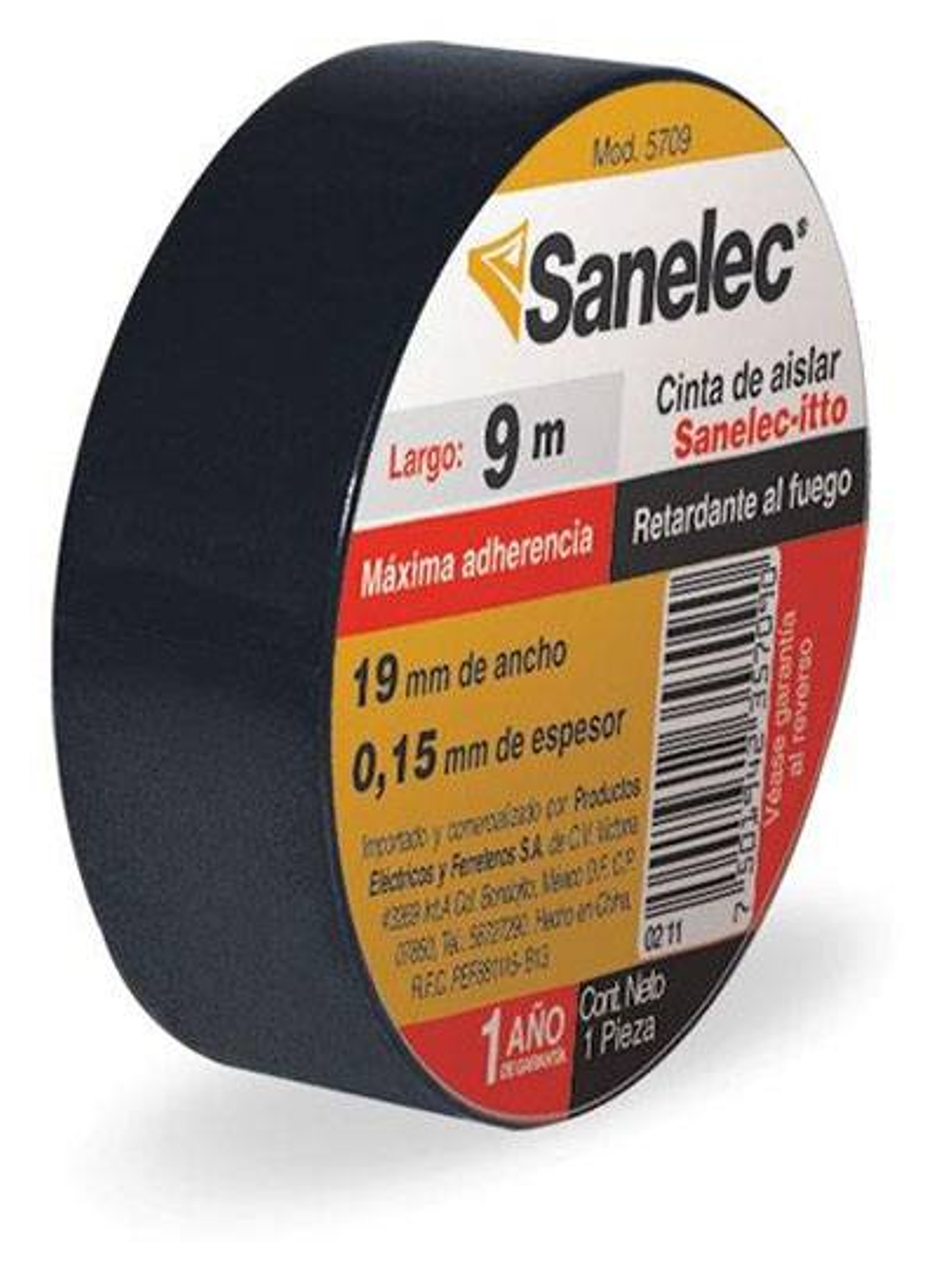 Cinta de aislar santul 9 m negro. 1