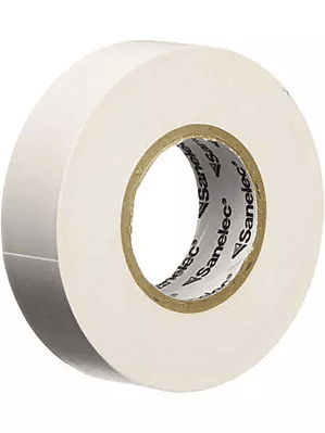 Cinta de aislar santul 18m blanco.