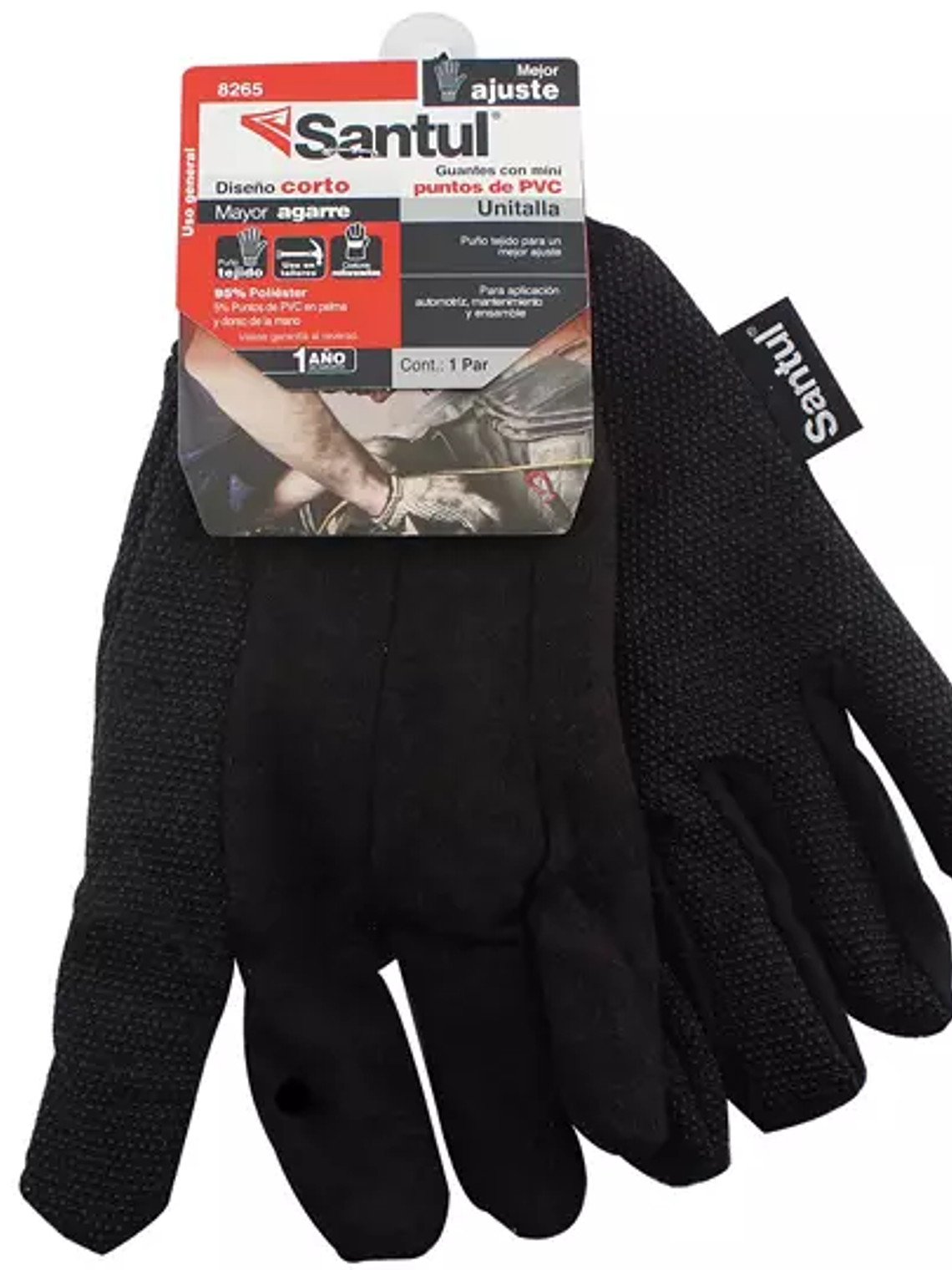 Guantes con puntos de PVC santul de poli 1