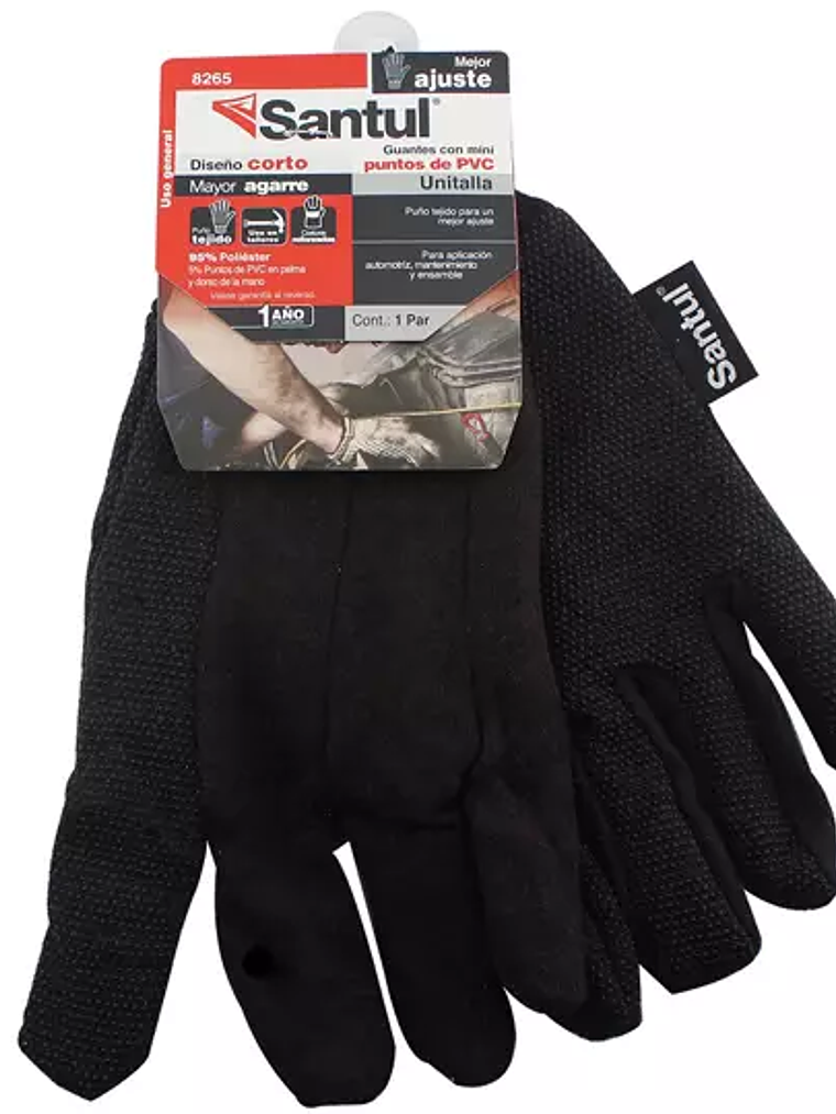 Guantes con puntos de PVC santul de poli 1