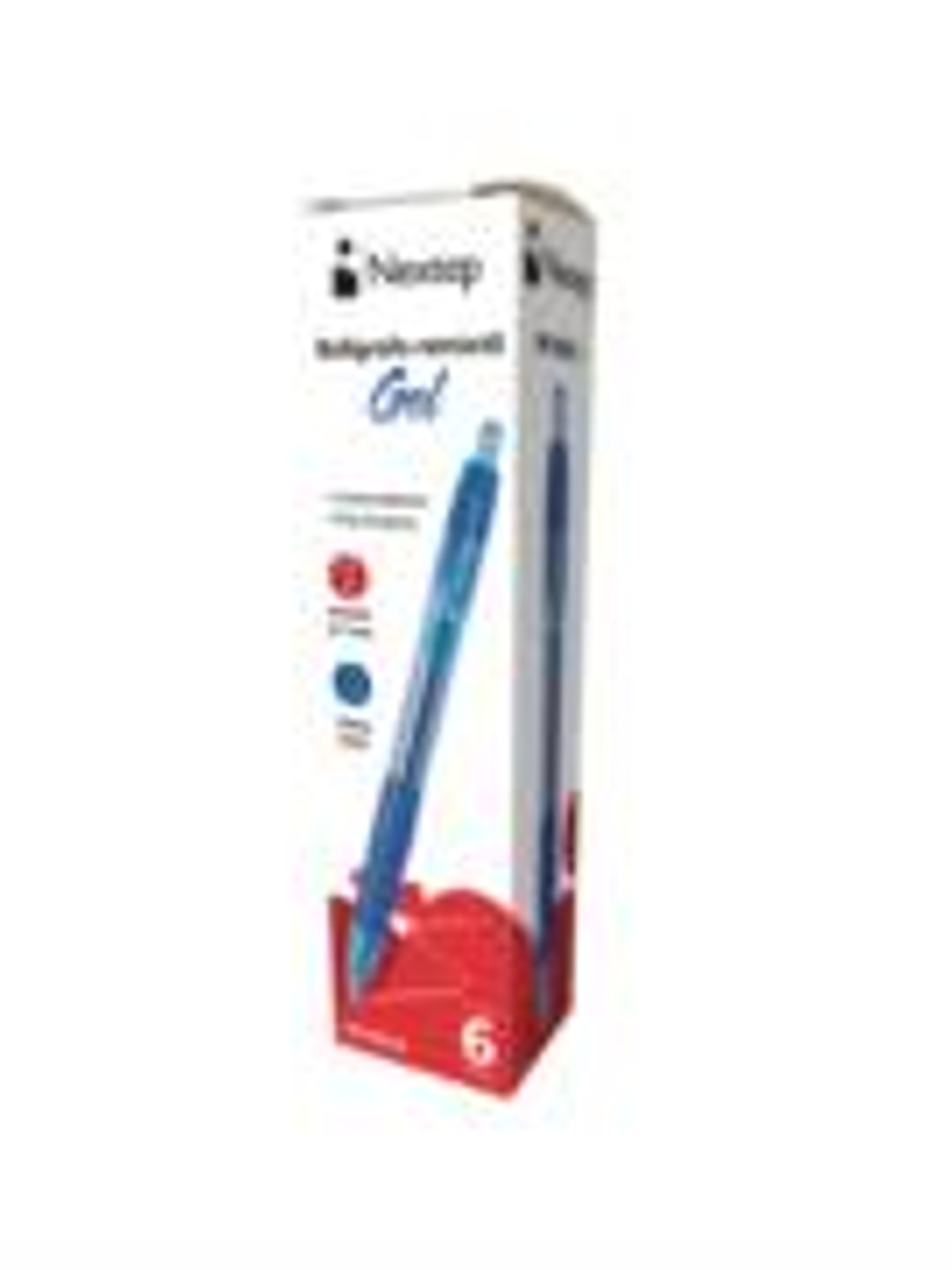Boligrafo Nextep Gel Retractil Mediano 0.7mm Azul c/6 1