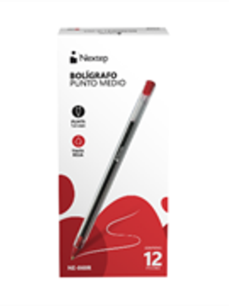 Boligrafo Nextep 1000 Rojo 1mm c/12 1