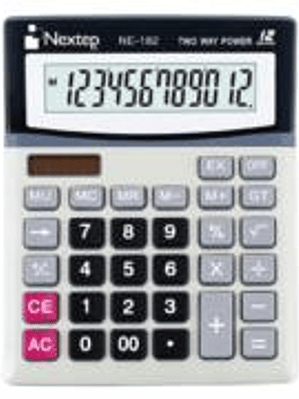 Calculadora Nextep 12 Dígitos Escritorio Bateria/Solar
