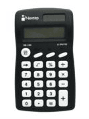 Calculadora Nextep 12 Dígitos de Bolsillo Funciones Básicas Solar/Batería