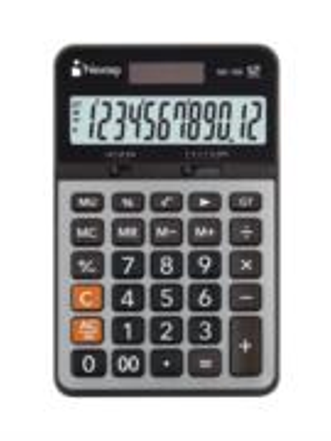Calculadora Nextep 12 Dígitos Cubierta Metálica Semiescritorio Batería Solar 1