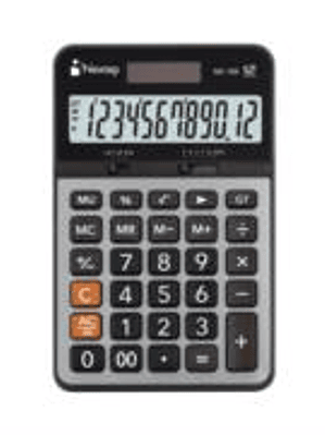 Calculadora Nextep 12 Dígitos Cubierta Metálica Semiescritorio Batería Solar