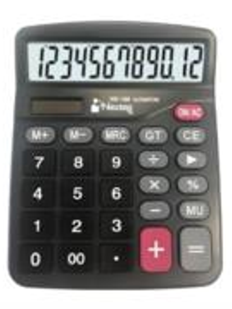 Calculadora Nextep 12 Dígitos Pantalla Grande Escritorio Batería/Solar 1