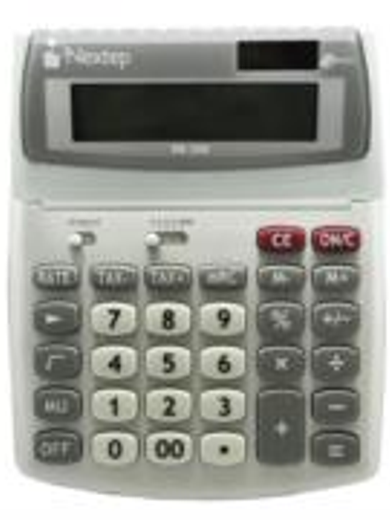 Calculadora Nextep 12 Dígitos Escritorio Función Impuestos Solar/Batería 1