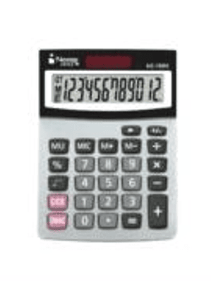 Calculadora Nextep 12 Dígitos Cubierta Metálica Semi Escritorio Solar/Bateria