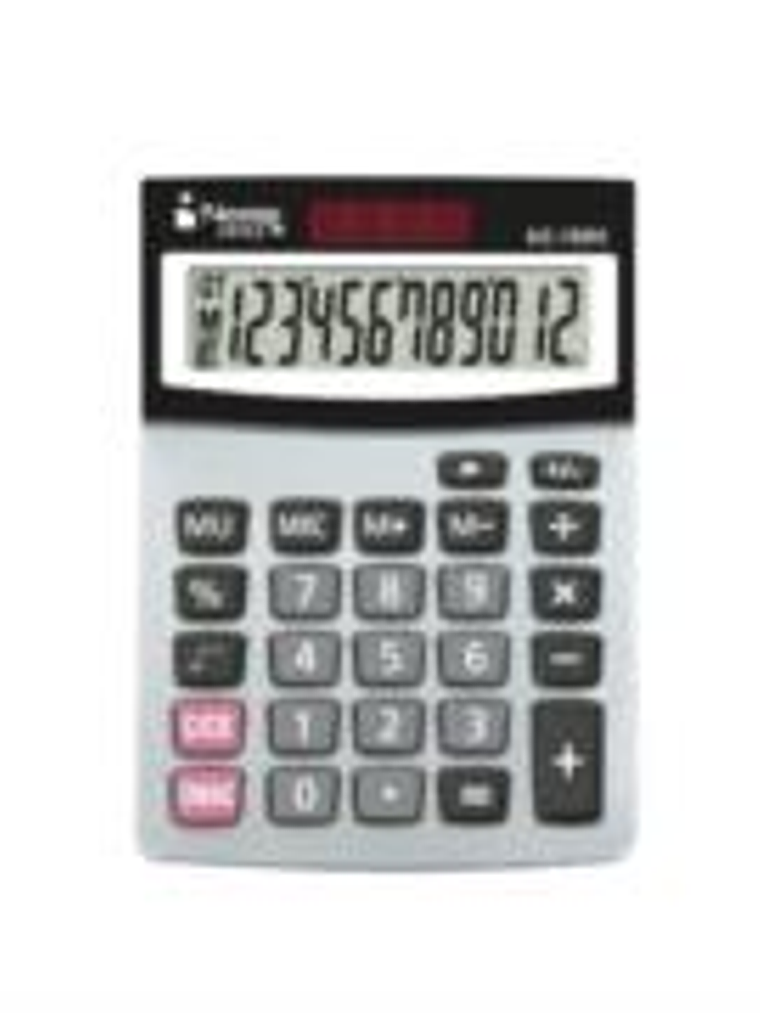 Calculadora Nextep 12 Dígitos Cubierta Metálica Semi Escritorio Solar/Bateria 1