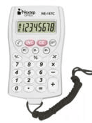 Calculadora Nextep 8 DÍgitos de Bolsillo Batería con Cordón