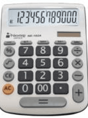 Calculadora Nextep 12 Dígitos Escritorio Teclas Grandes Solar/Batería
