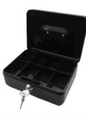 Caja Dinero Nextep Metálica Mediana 20cm Color Negro