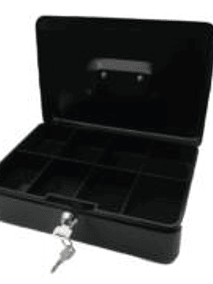 Caja Dinero Nextep Metálica Grande 25cm Color Negro