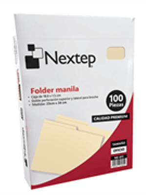 Folder Nextep Economico Oficio Manila c/100