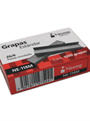 Grapas Nextep Estandar 26/6 c/1000
