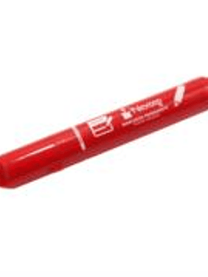 Marcador Nextep Permanente Punta Gruesa Cincel 4mm Rojo c/12 Pzas