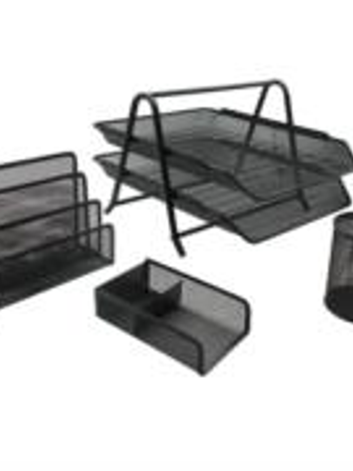 Juego de Charola Organizadora Nextep Malla Metálica 2 Niveles Tipo Oficio y 3 Accesorios 1