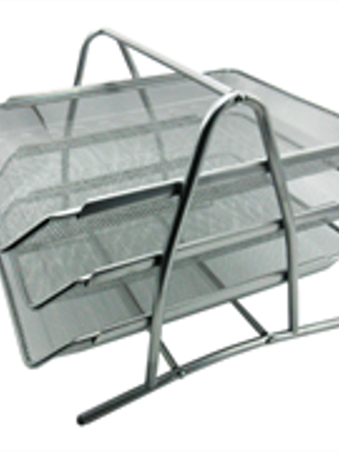 Charola Organizadora Nextep Malla Metálica de 3 Niveles Plata Tipo Oficio 1