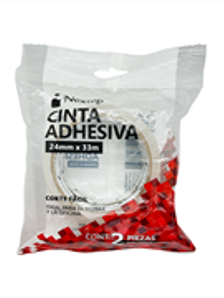 Cinta Adhesiva Nextep Corte Facil 24mm x 33mts Bolsa c/2 Piezas 1