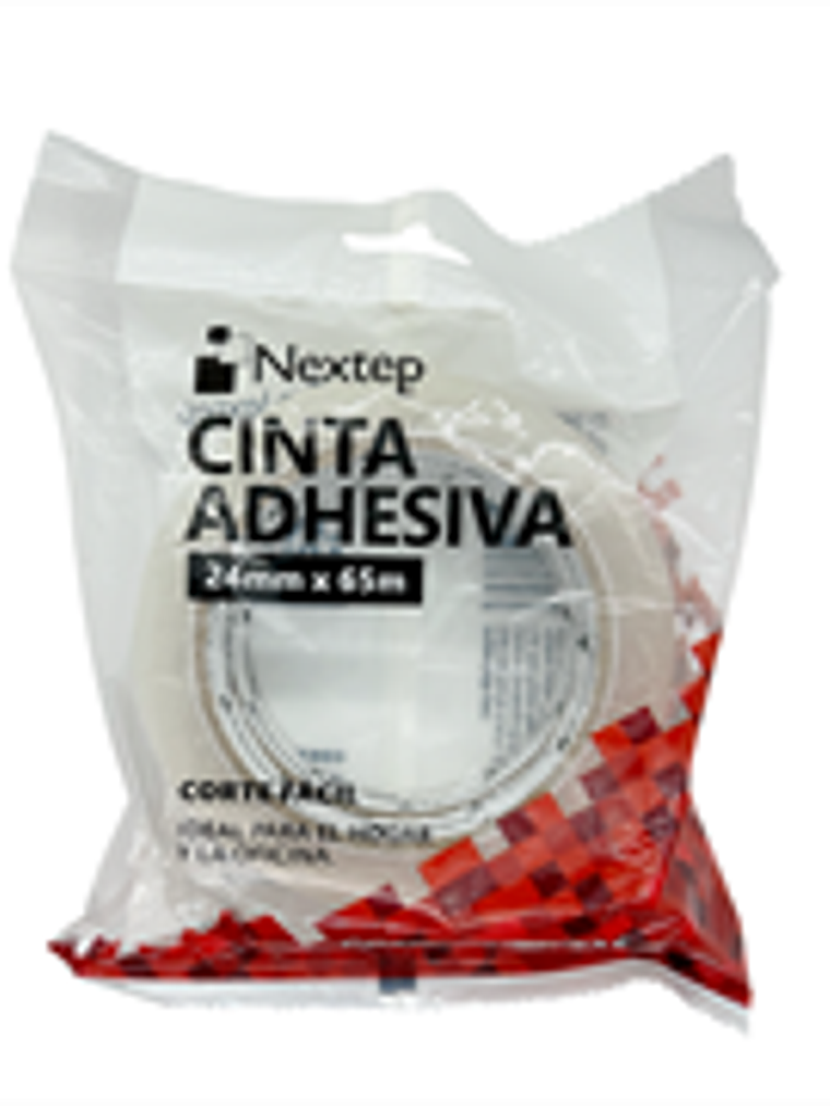 Cinta Adhesiva Nextep Corte Facil 24mm x 65mts Bolsa c/2 Piezas 1