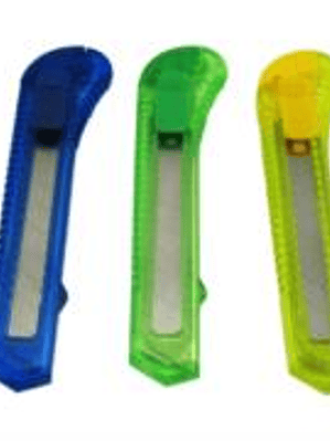 Cutter Plastico Ergonomico Nextep Grande Navaja 18mm Caja Con 12