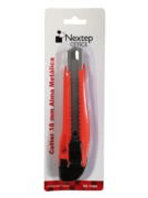 Cutter Plástico Nextep Grande Navaja 18mm Alma de Metal