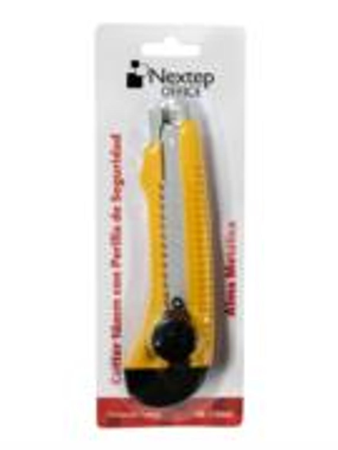 Cutter Plástico Nextep Grande Navaja 18mm Alma de Metal y Perilla Seguridad 1
