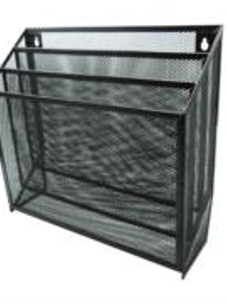 Clasificador Nextep Malla Metálica 3 Niveles Grande Caja Blanco-Negro 1