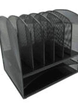 Organizador Nextep de Archivos Malla Metálica 6 Ranuras/Bandeja Doble