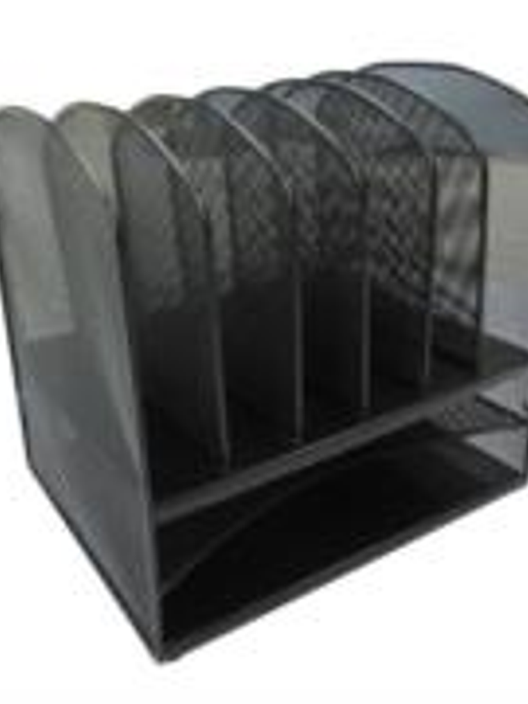 Organizador Nextep de Archivos Malla Metálica 6 Ranuras/Bandeja Doble 1