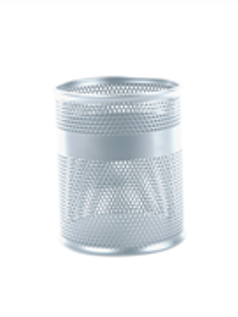 Porta Lápices Nextep Mediano Malla Metálica 8.5x10cm Color Plata 1