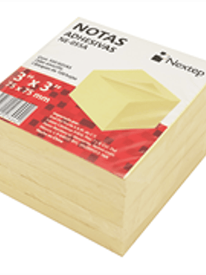 Notas Adhesivas Nextep 3x3 Amarillo 5 Bloques 500 Hojas