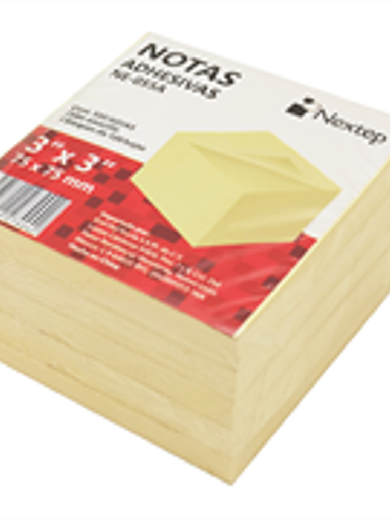 Notas Adhesivas Nextep 3x3 Amarillo 5 Bloques 500 Hojas 1
