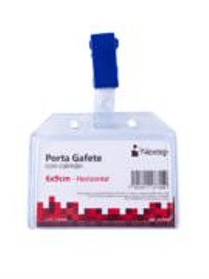 Porta Gafete Plastico Flexible Horizontal Nextep 6x9cm con Caiman C/12